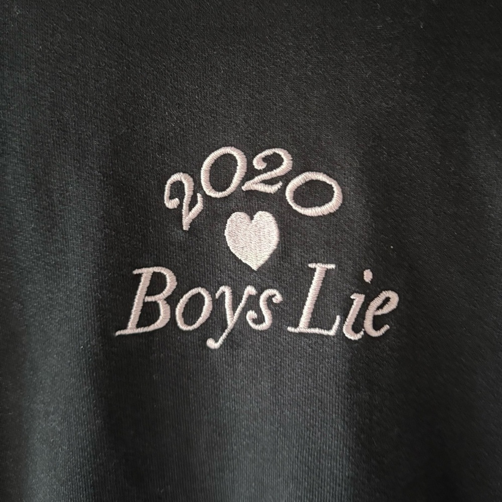 BOYS LIE Say You Want Me Too Hoodie Black W/ Pink Letters Feb 2020 Drop One Size - Picture 4 of 6